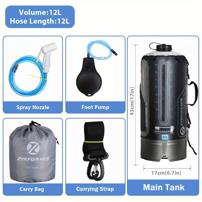 Douche de Camping Portable avec Pompe à Pied